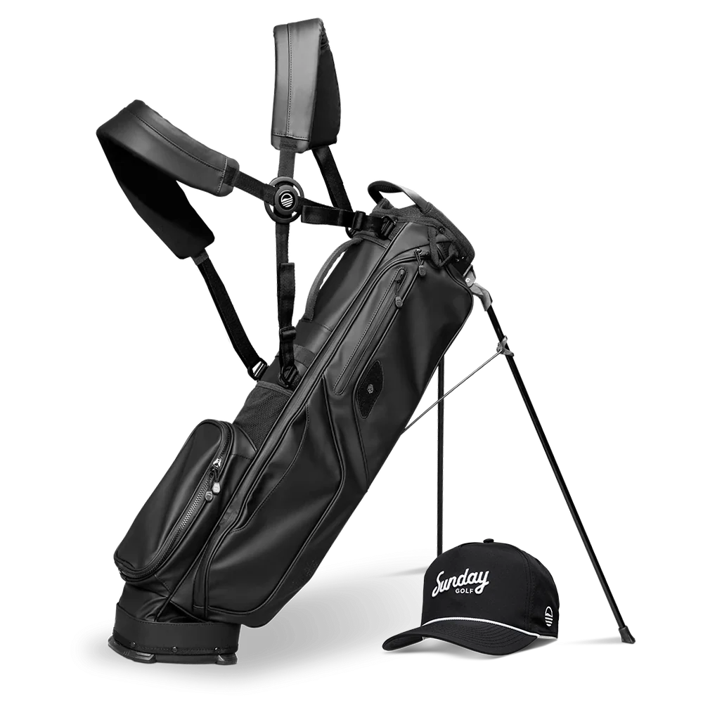 El Camino S-Class Bundle w/ Black Rope Hat | Black Vegan Leather Mid Size Stand Bag