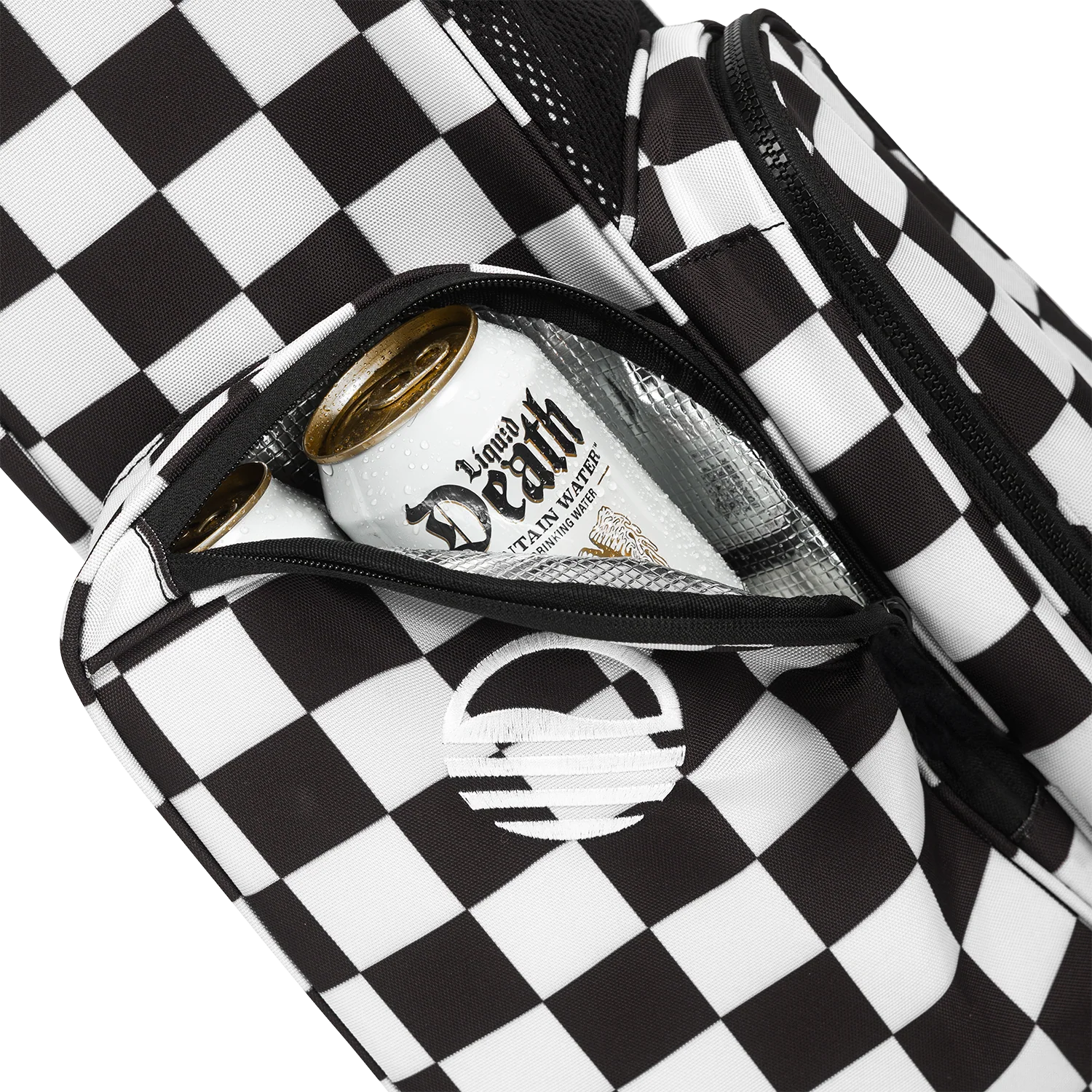 El Camino | Black/White Checker Mid Size Stand Bag - Image 5