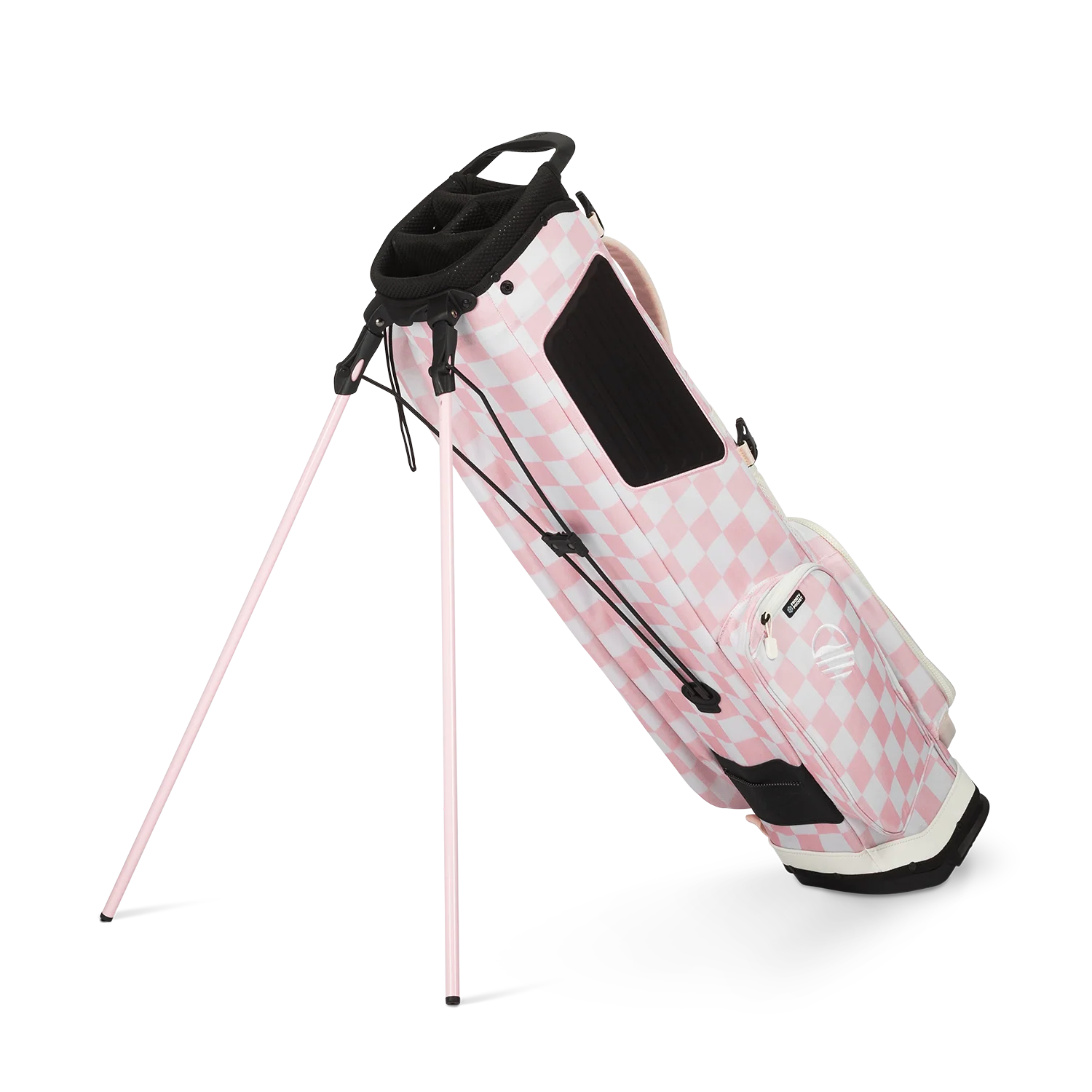 El Camino | Pink/White Checker Mid Size Stand Bag - Image 3