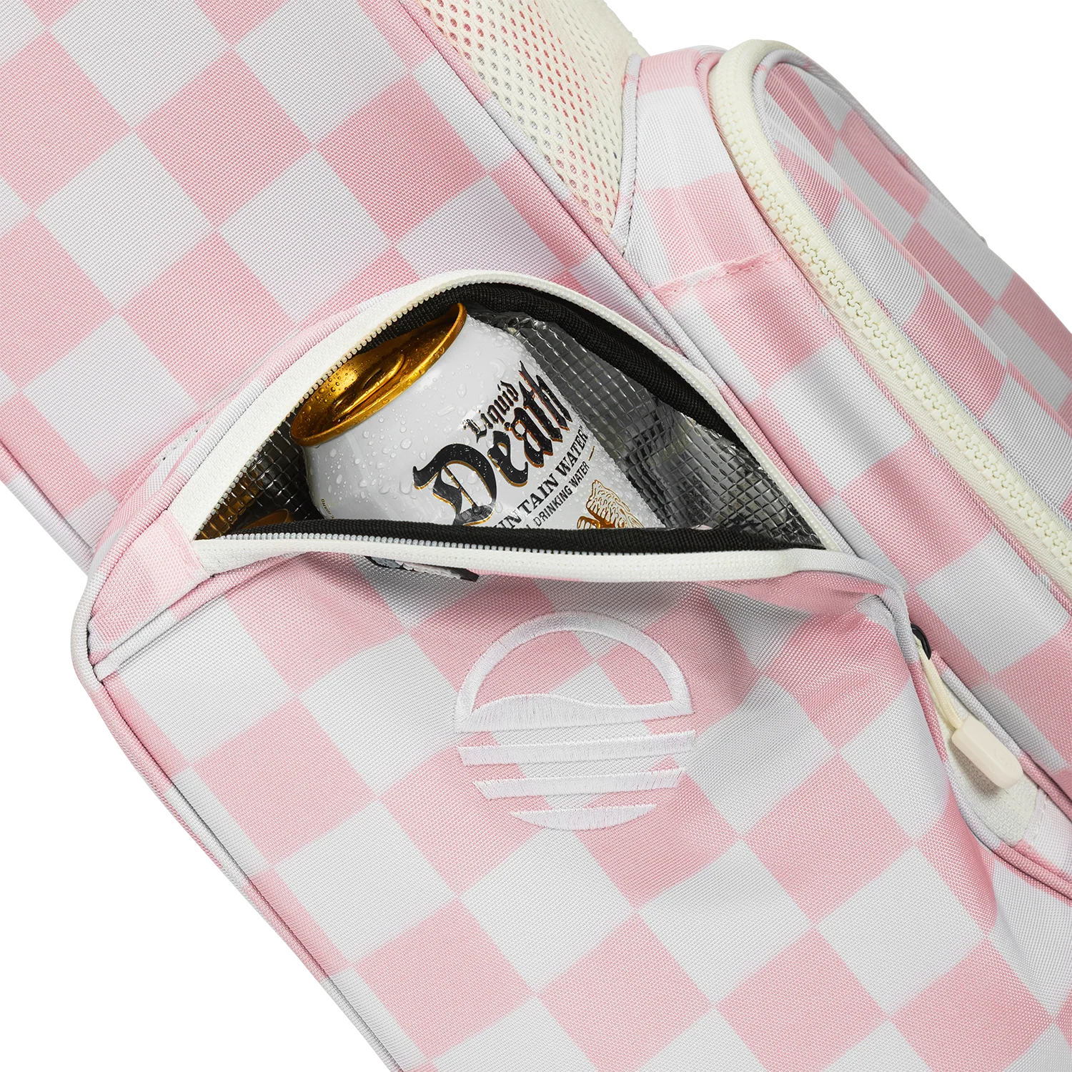 El Camino | Pink/White Checker Mid Size Stand Bag - Image 5