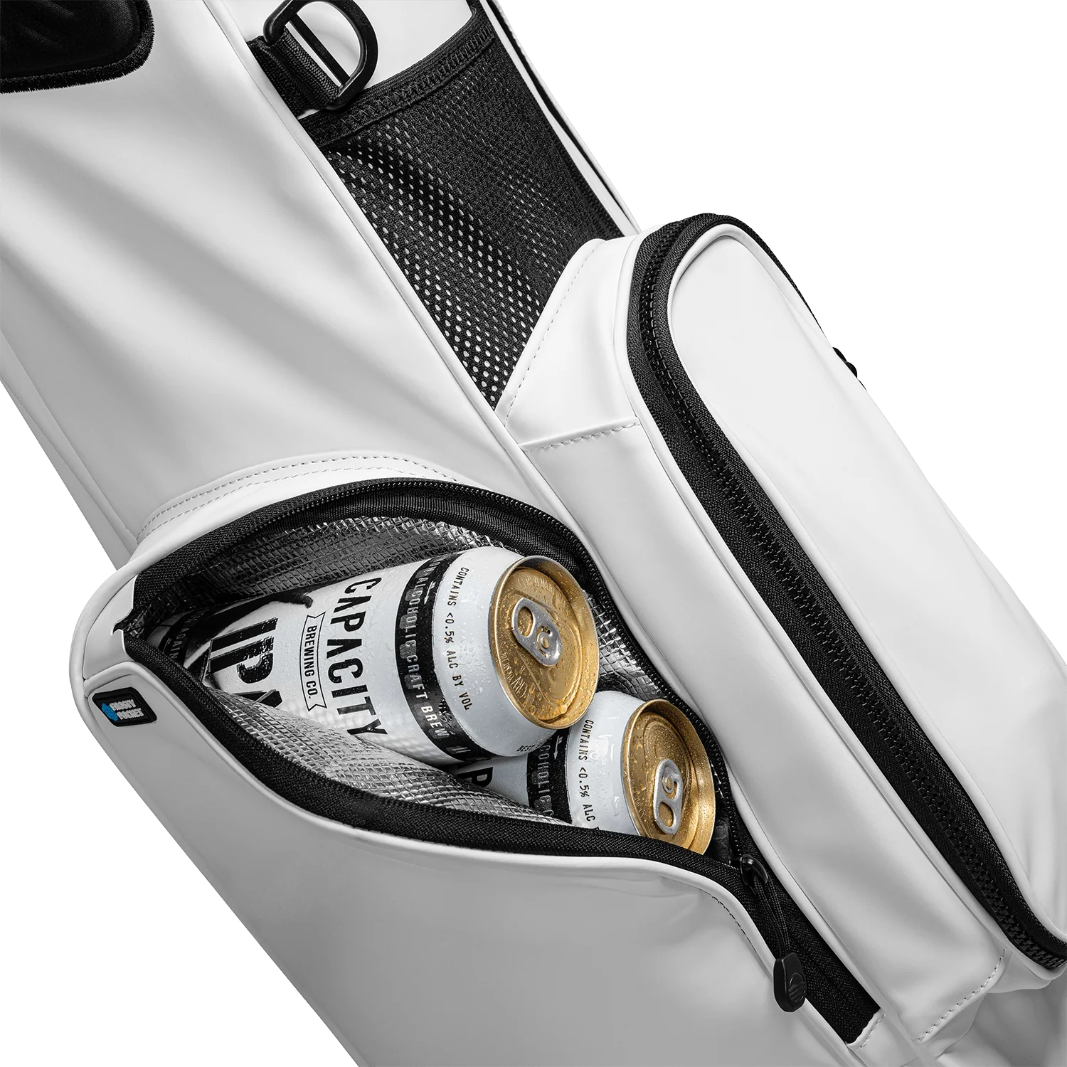 El Camino S-Class | White Vegan Leather Mid Size Stand Bag - Image 5