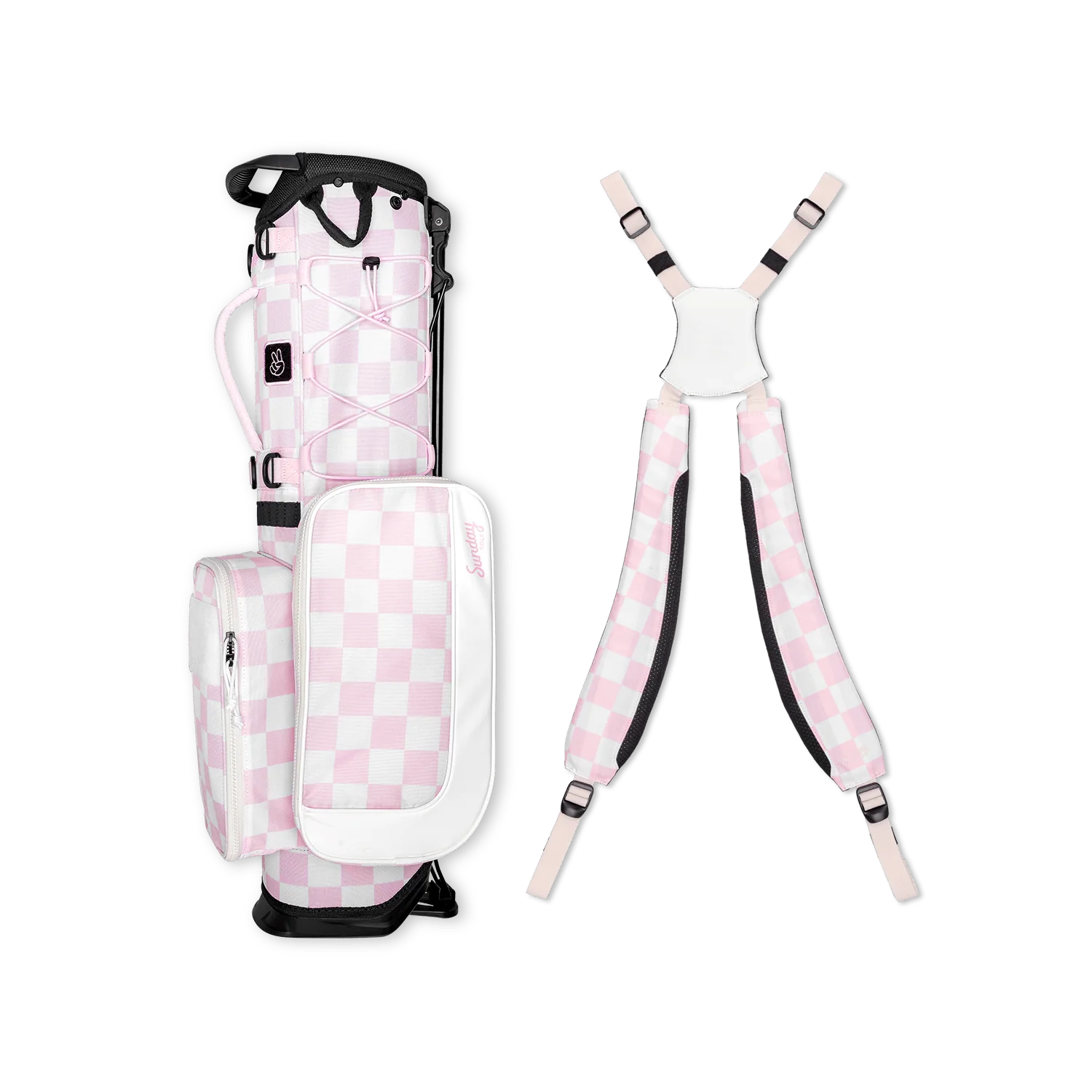 Recess Kids Golf Bag | Pink/White Checker - Image 4