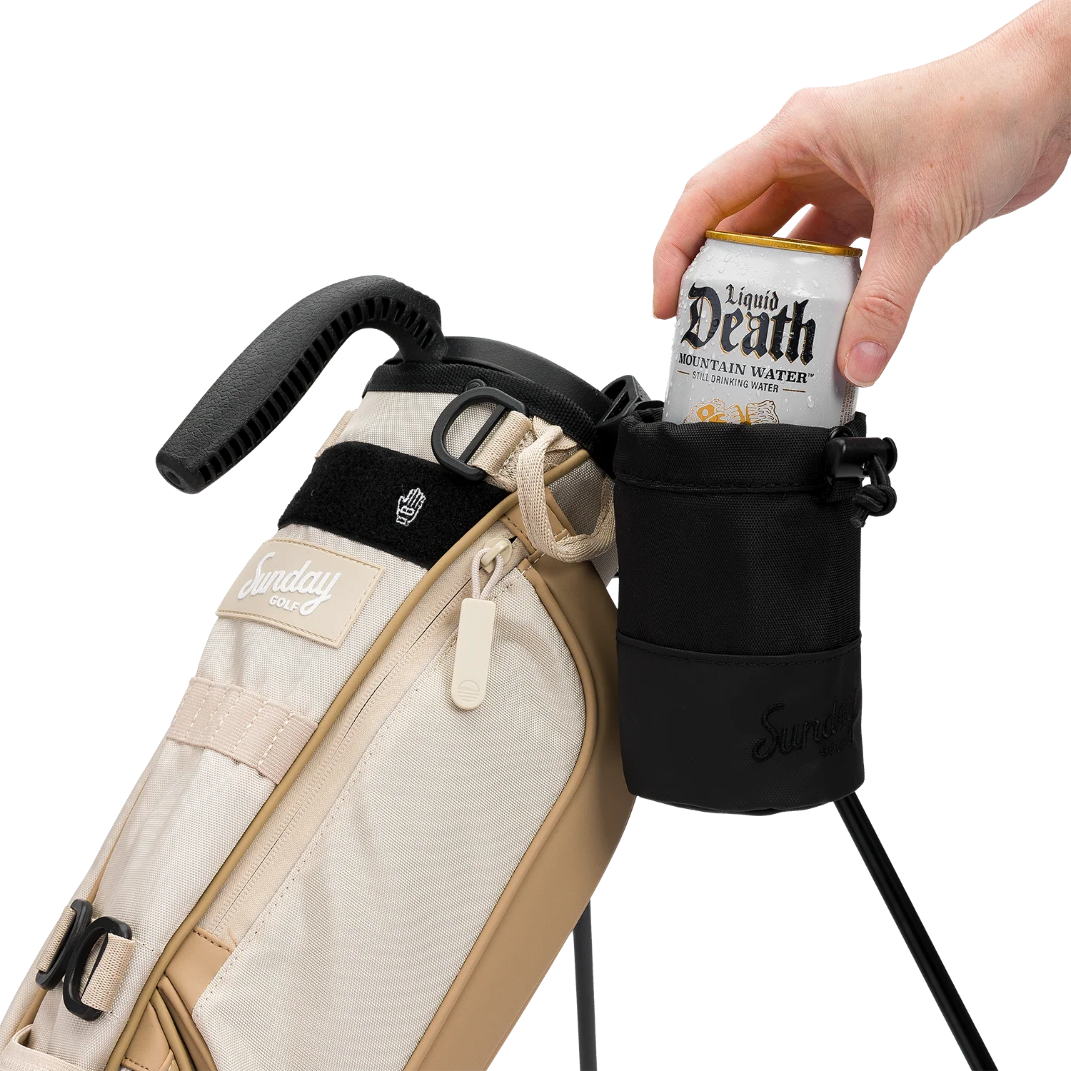 Loma Koozie | Golf Bag Cup Holder in Black