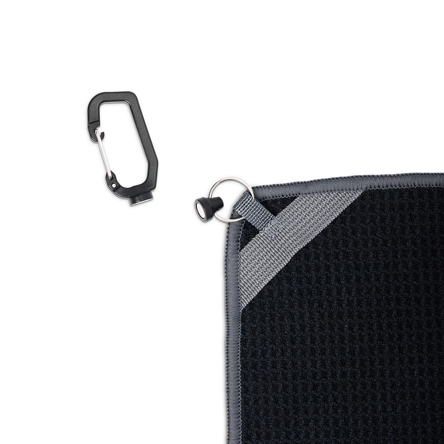 Loma Magnetic Golf Towel | Black - Image 3