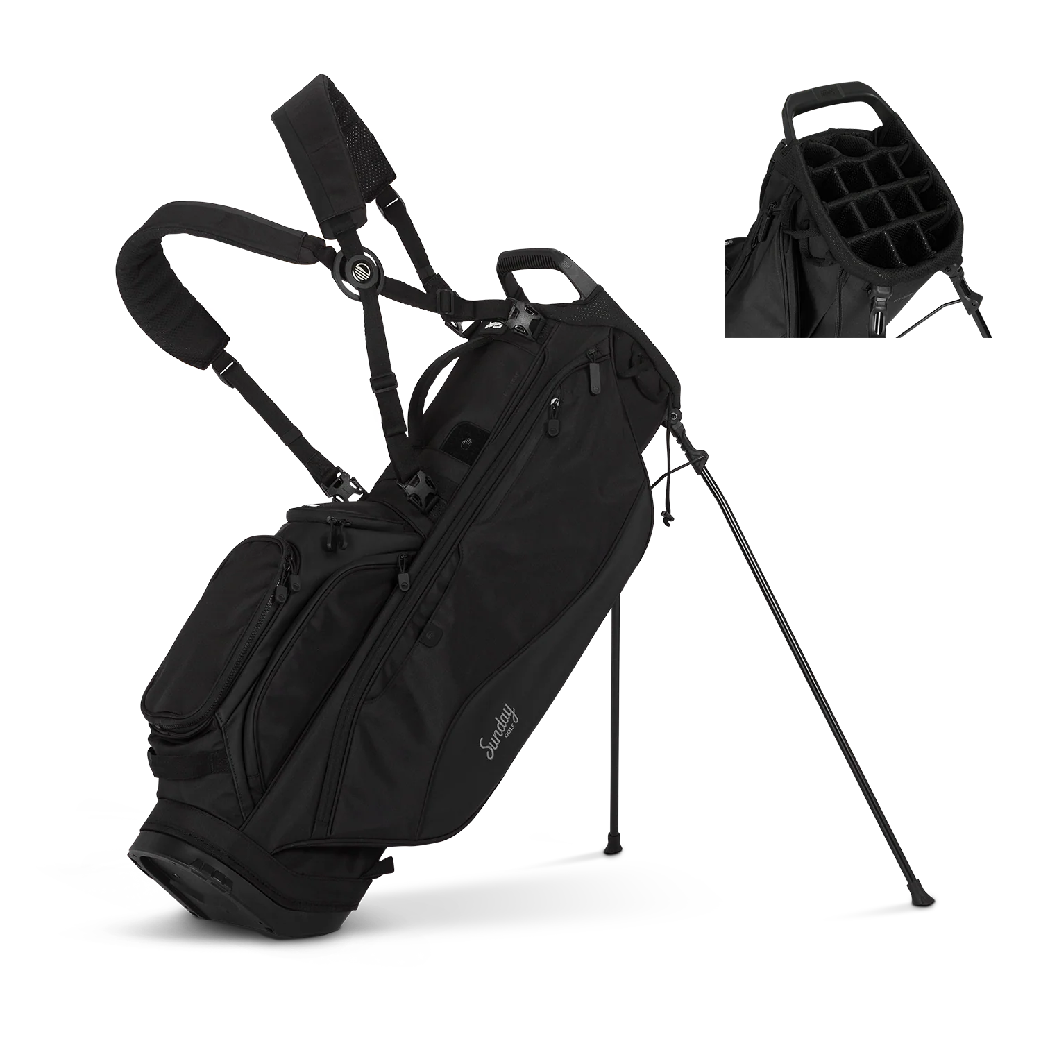 Ryder 14 | Matte Black Full Size Stand Bag