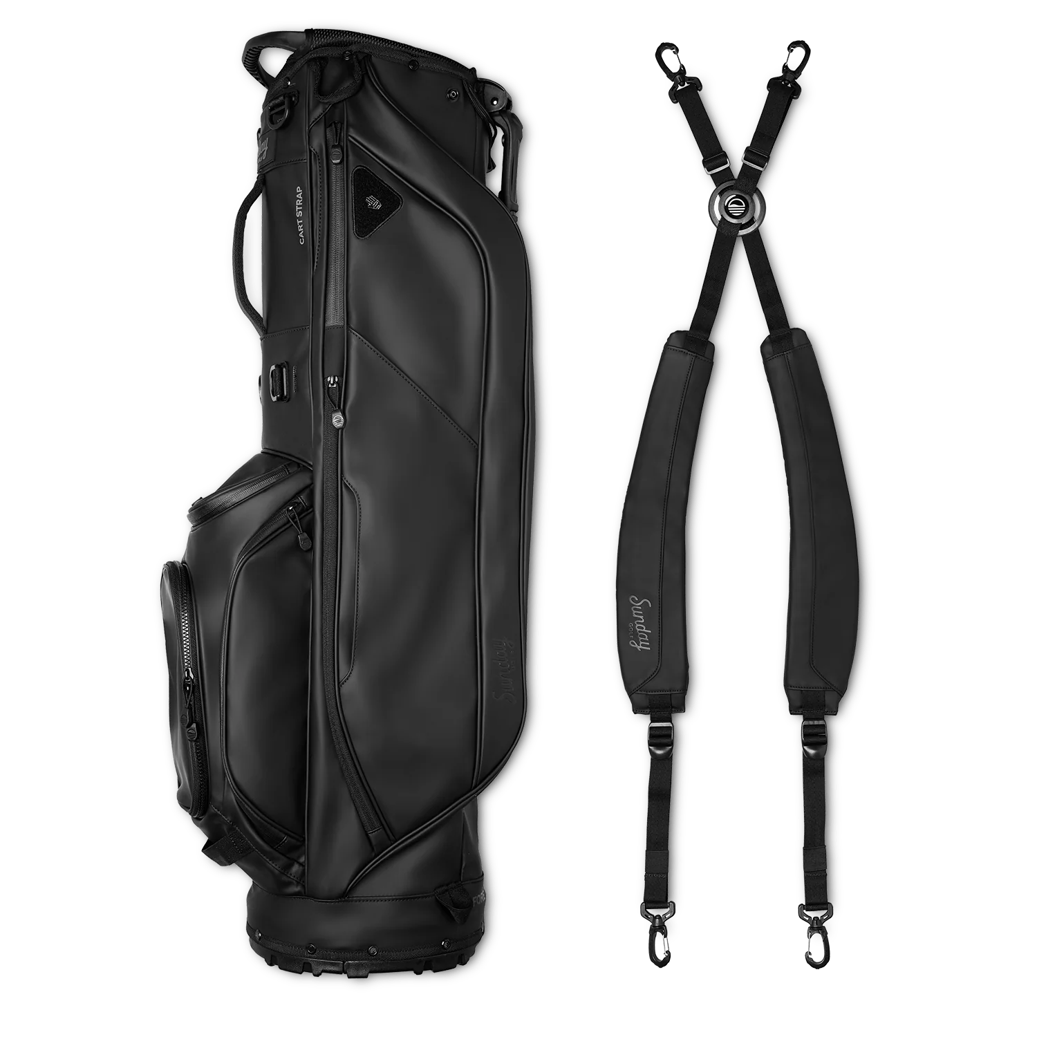 Ryder S-Class | Black Vegan Leather Full Size Stand Bag - Image 4