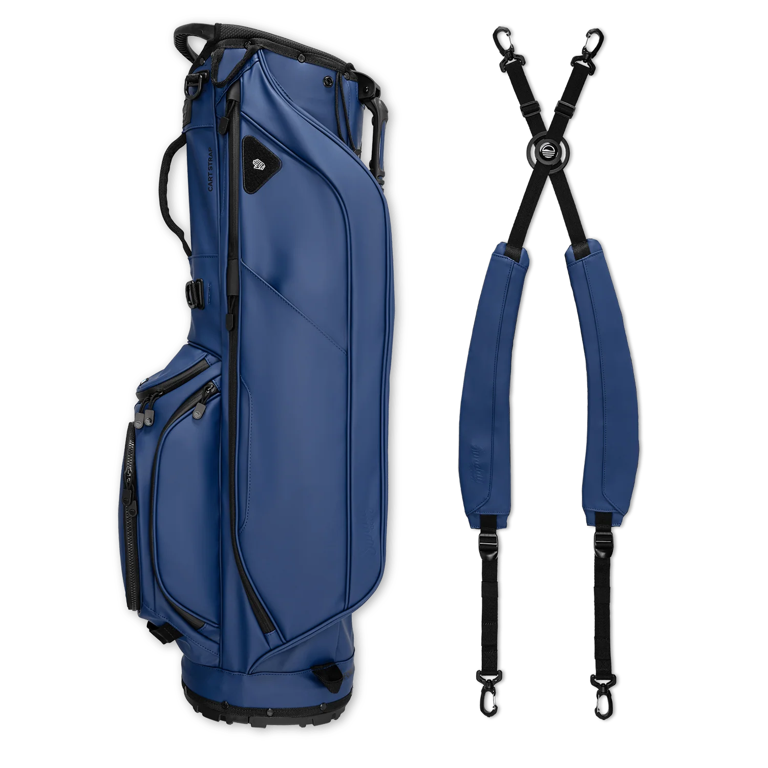 Ryder S-Class | Navy Vegan Leather Full Size Stand Bag - Image 4