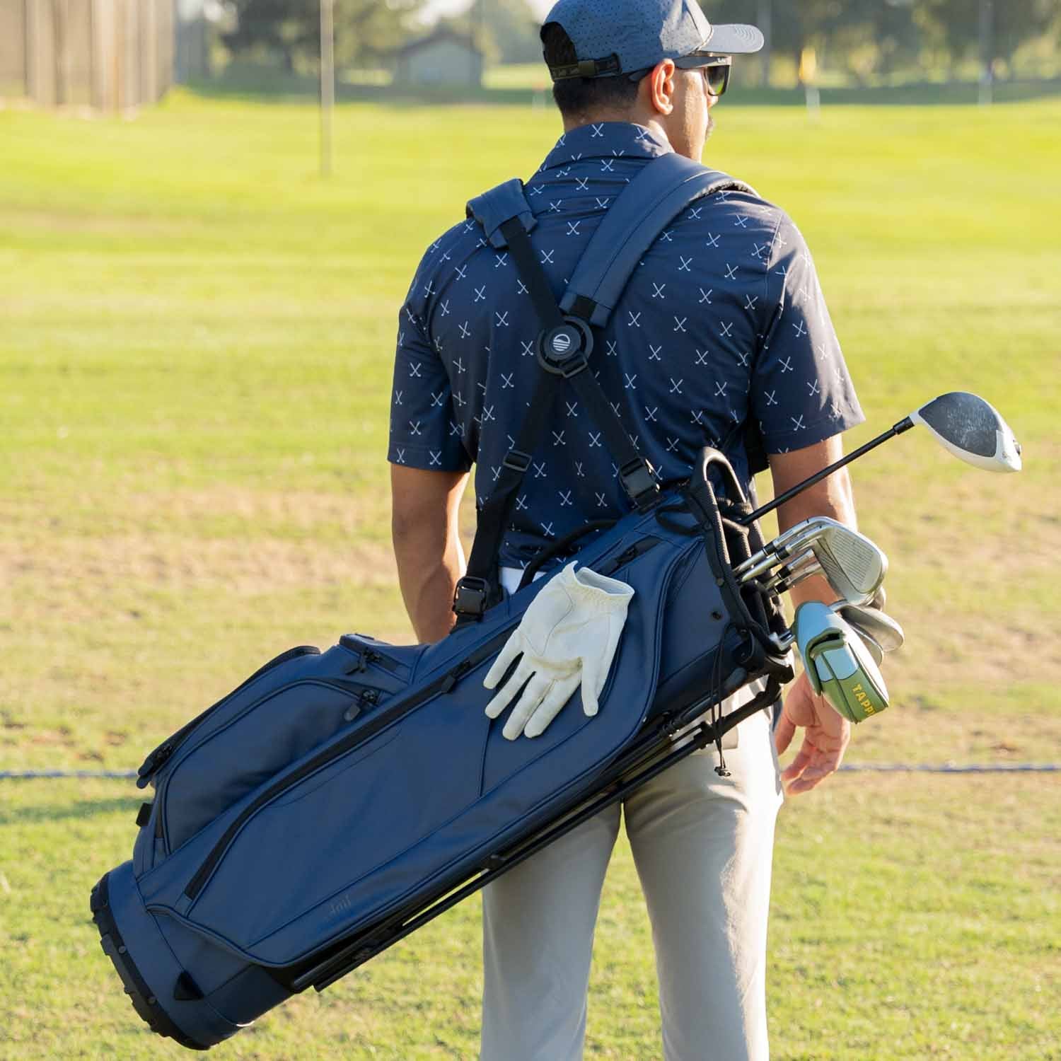 Ryder S-Class | Navy Vegan Leather Full Size Stand Bag - Image 7