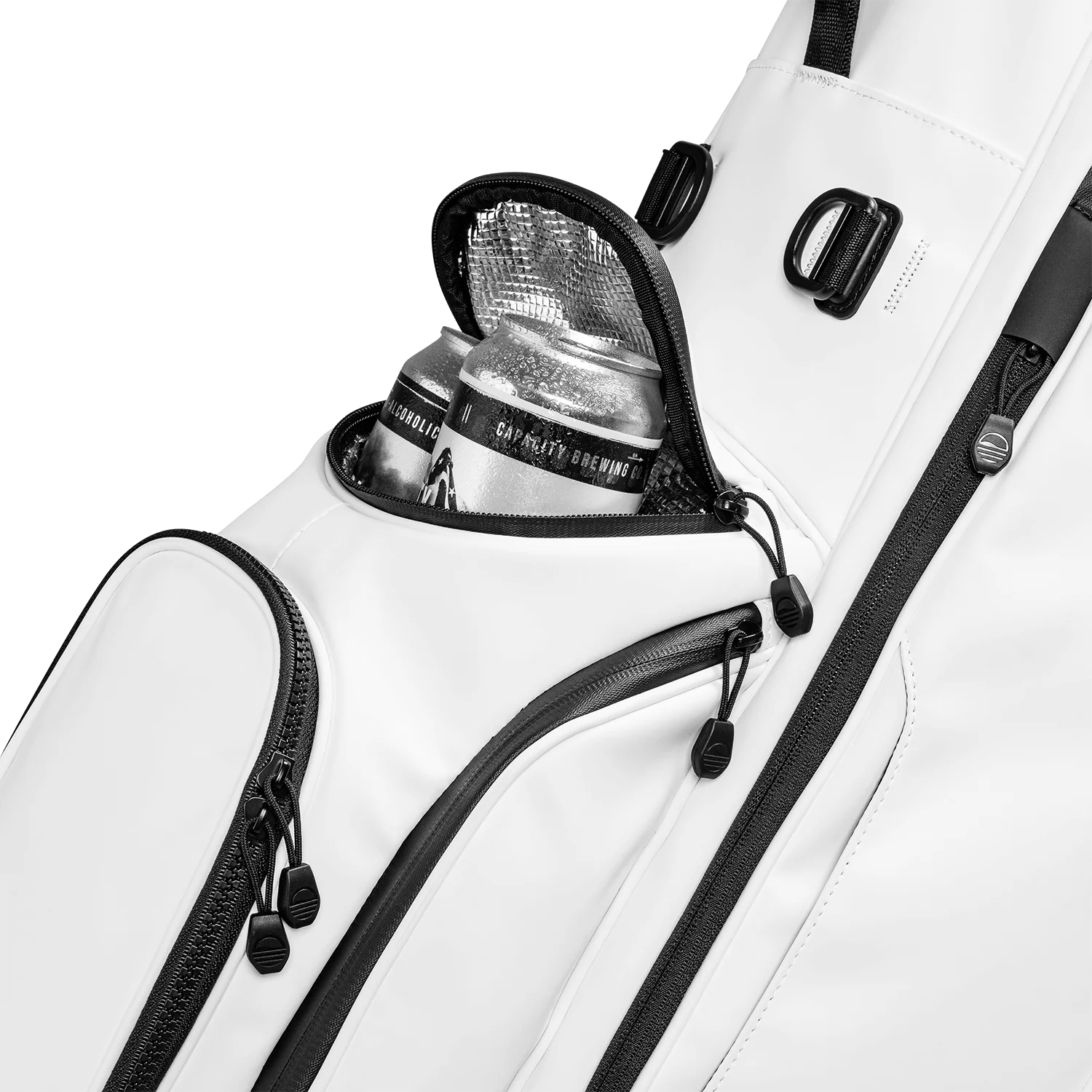 Ryder S-Class | White Vegan Leather Full Size Stand Bag - Image 5